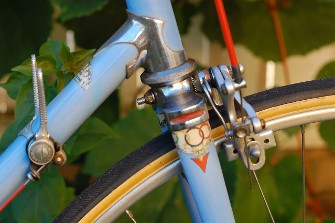 Blue Bike Fork Crown & Front Brake Caliper